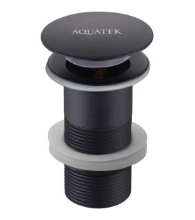 Донный клапан Aquatek AQ6000MB без перелива чёрный матовый